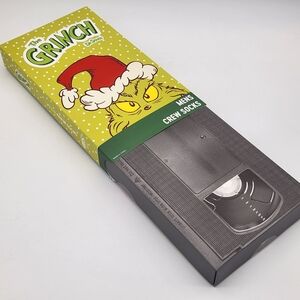 Bioworld The Grinch Men's Crew Socks - Green and Red